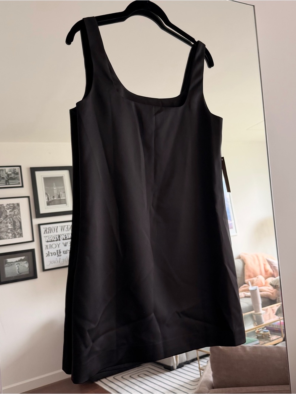 o.p.t. Classic Black Arietta Mini Dress with Square Neck - Picture 10 of 11